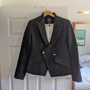Smythe Black Wool Double-breasted Blazer Jacket